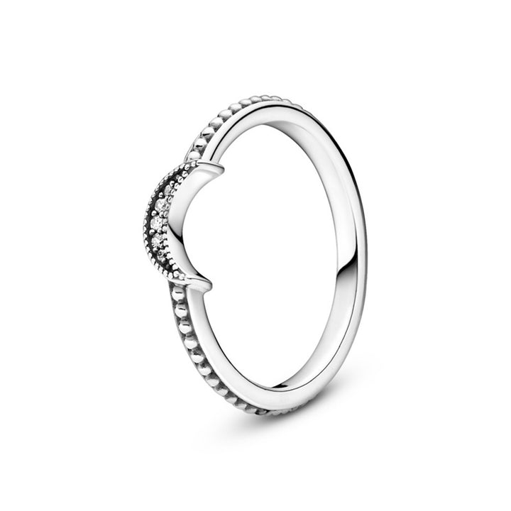 Pandora Minimalist Silver Crystal Ring