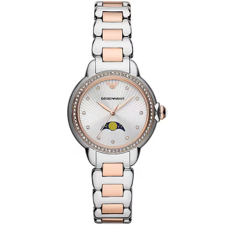 Emporio Armani Rose Gold Moonphase Watch