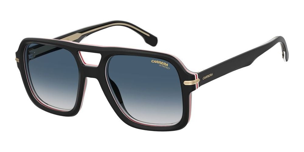 Refined Edge Square Sunglasses with Gradient Blue Lenses