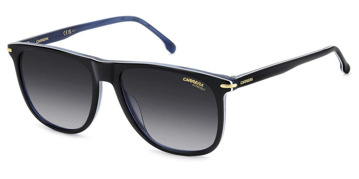 Sleek Black Acetate Sunglasses with Gold Accents