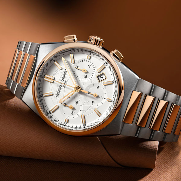Frederique Constant Rose Gold Chronograph Watch