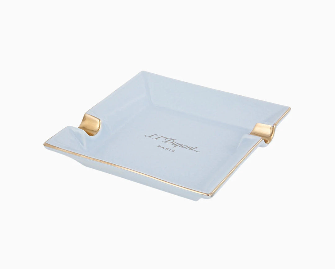 Porcelain Ashtray with Elegant Gold Accents