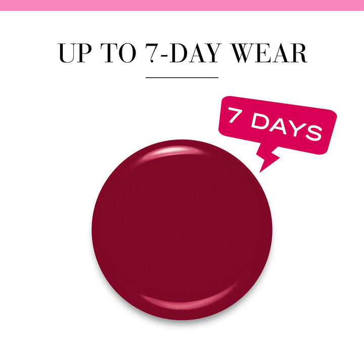 9 ml cherry-pink nail polish bottle with fan applicator, glossy finish
