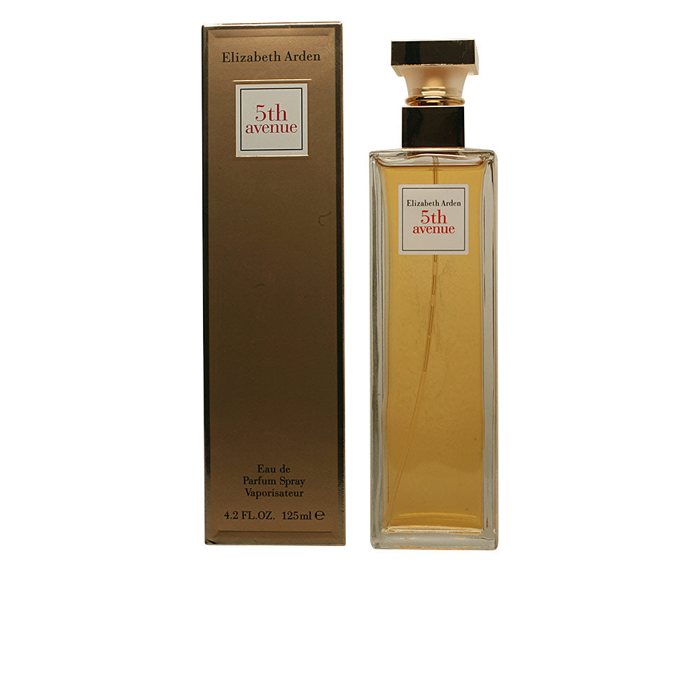 Glass perfume bottle, 125 ml, floral eau de parfum with amber tones