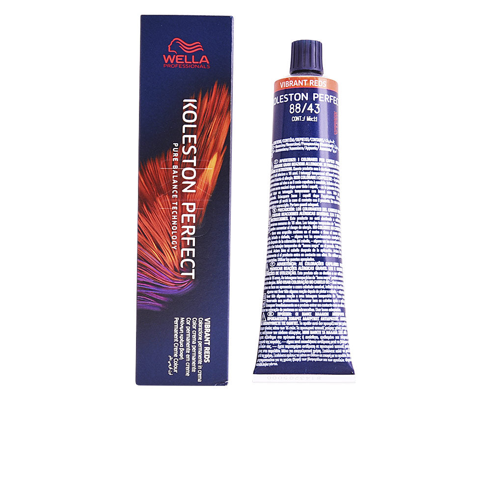 Tube of permanent cream hair colour 60 ml, neutral brown 88/43, Unisex