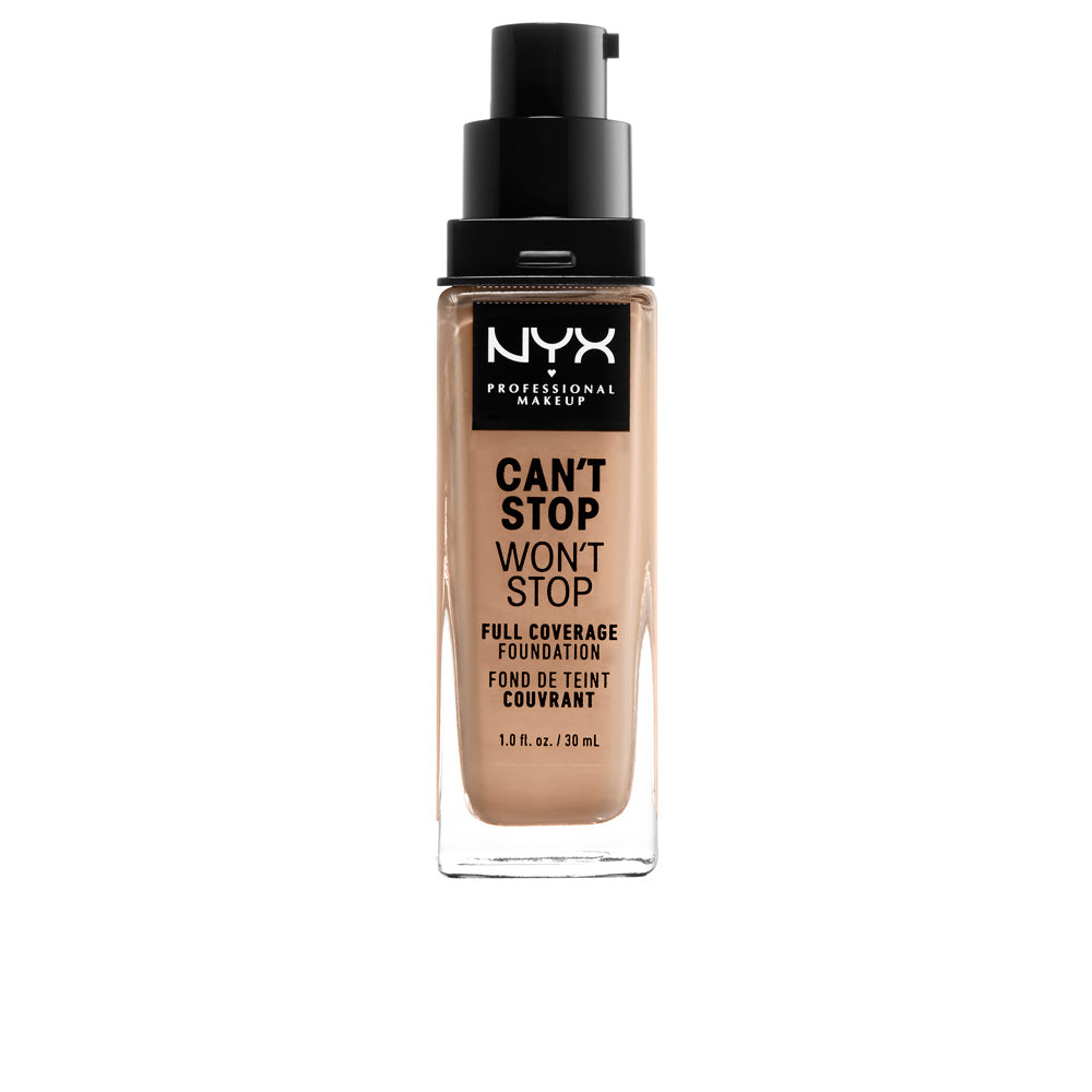 Bottle of medium buff full-coverage matte foundation, 30 ml, Unisex
