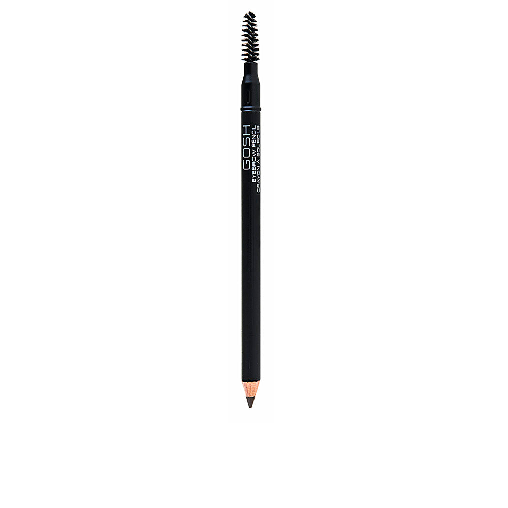 Slim dark brown eyebrow pencil with waxed tip and built‑in spoolie, 1.2 g Unisex