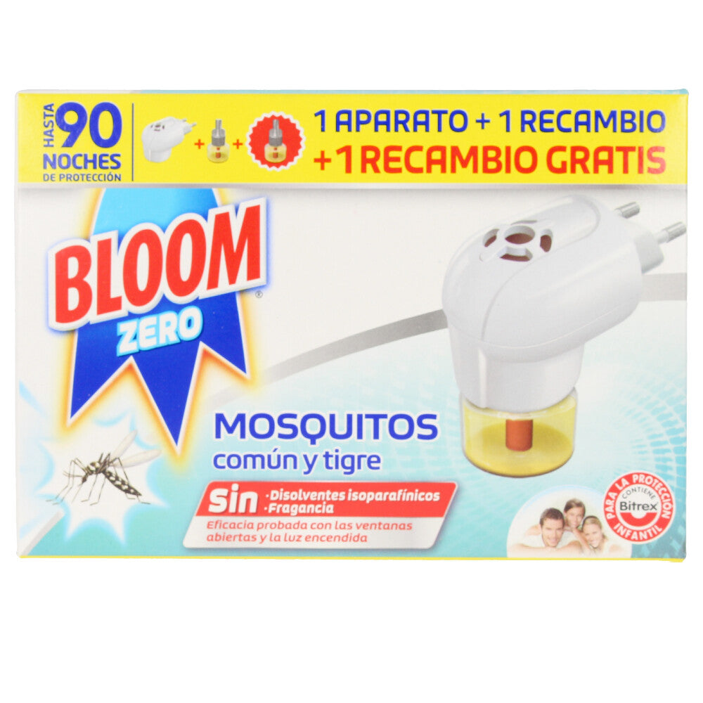 Compact plug-in electric mosquito repellent device with two mint-scented liquid refills