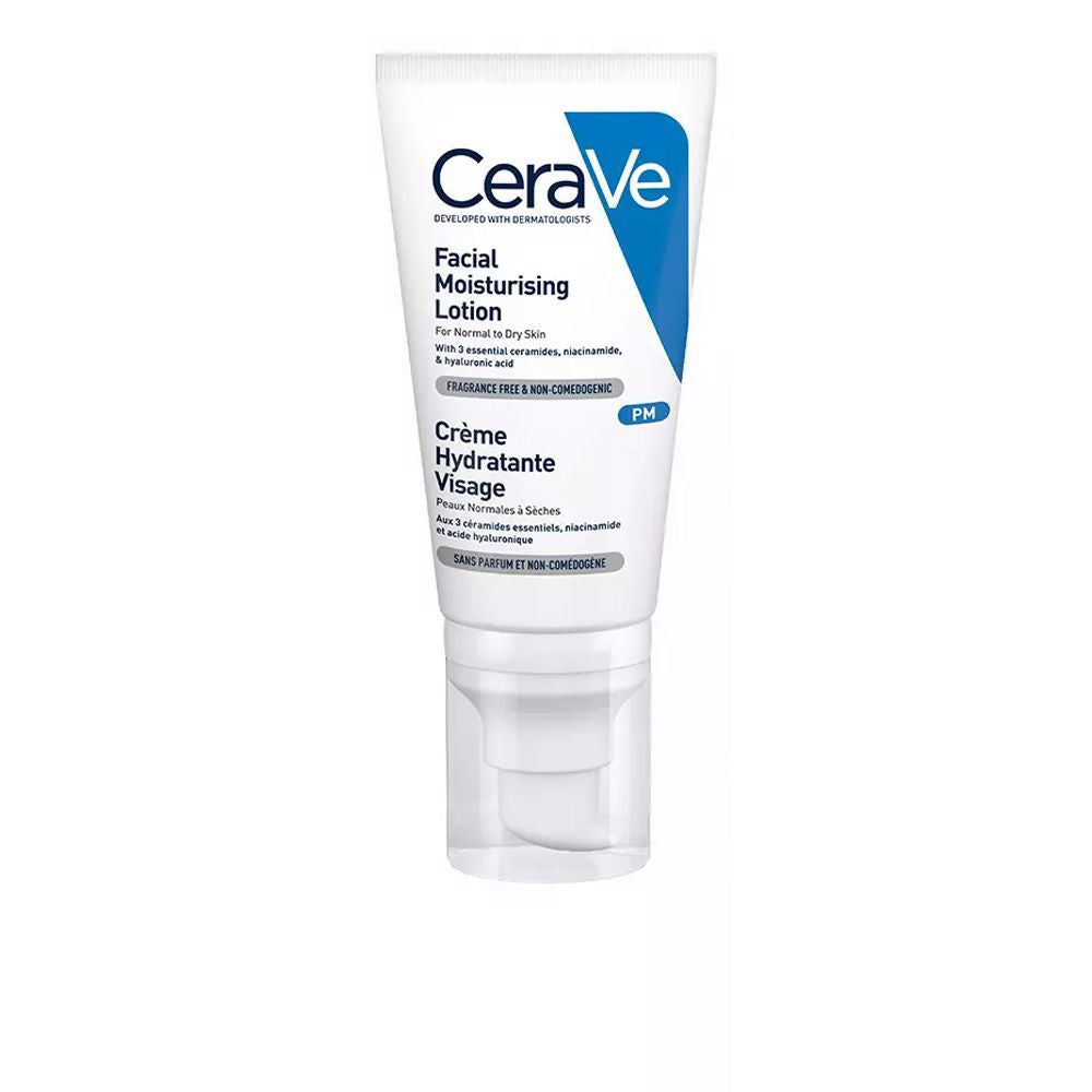 52 ml pale pump bottle of ultra-light ceramide niacinamide facial lotion