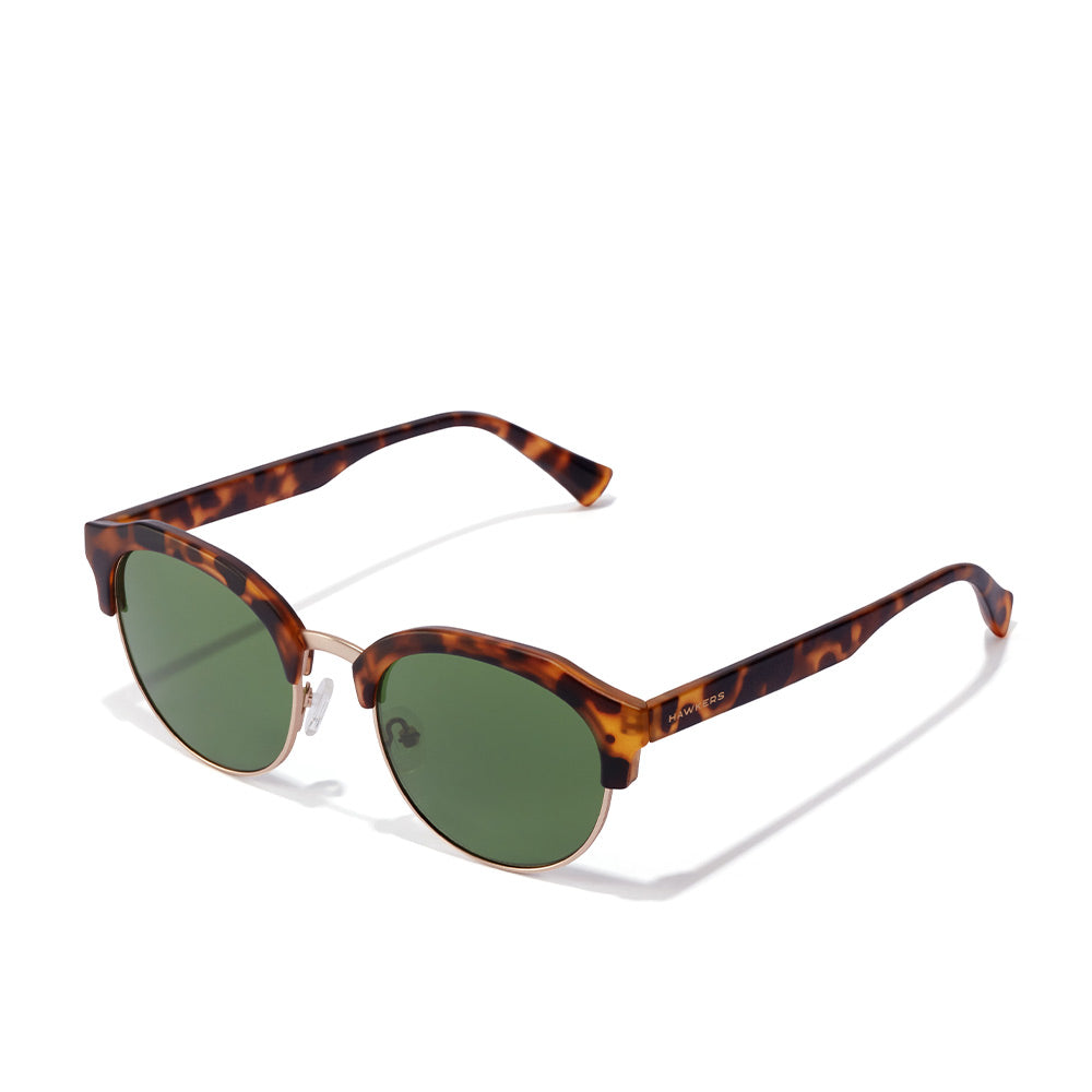 Rounded pantos sunglasses with metal rim, TR18 dark lenses, silicone nose pads, Unisex
