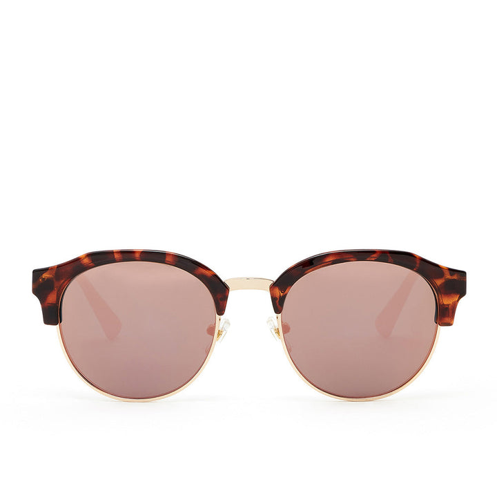 Rounded pantos sunglasses with metal rim, TR18 dark lenses, silicone nose pads, Unisex