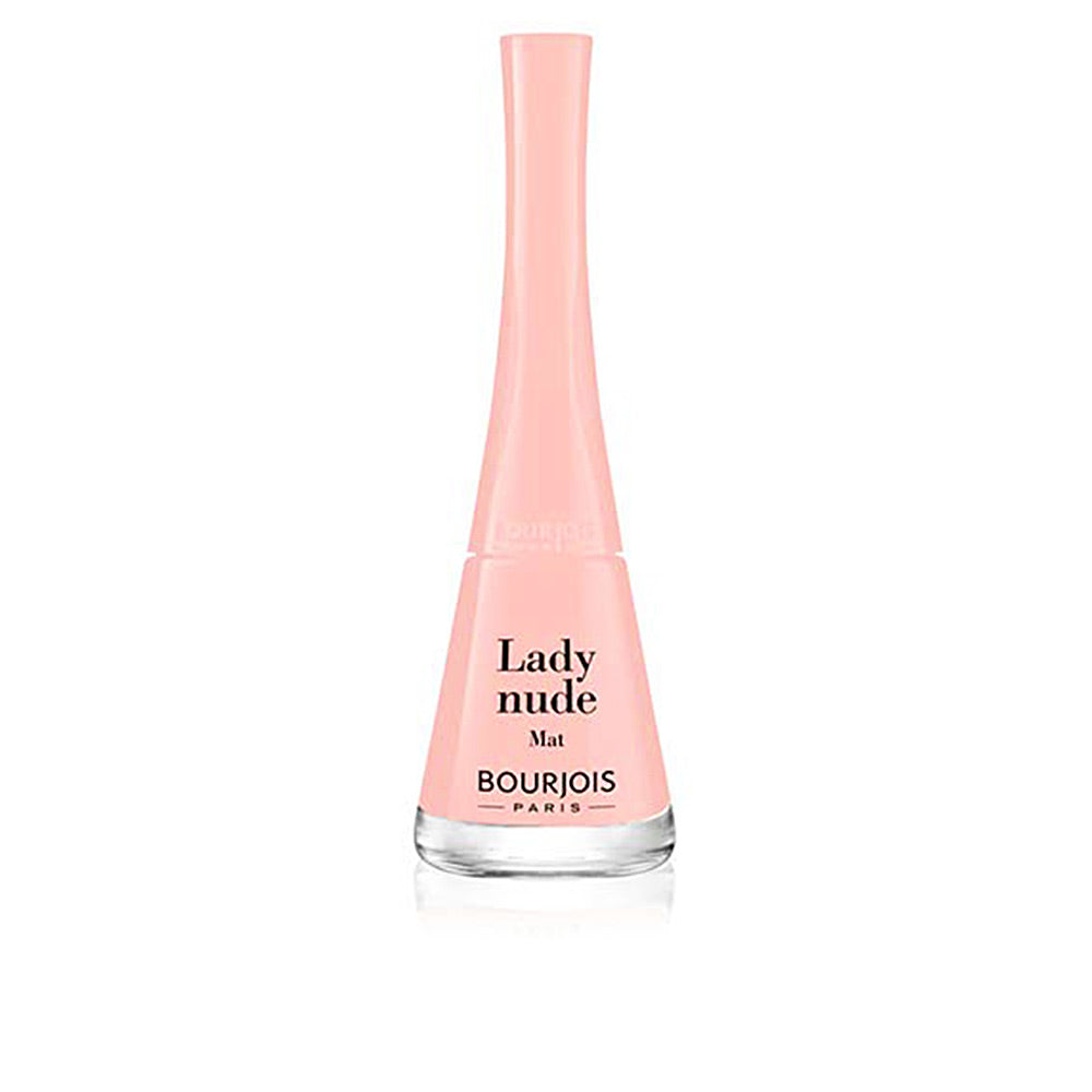 9 ml nude-pink nail polish with fan brush, glossy finish