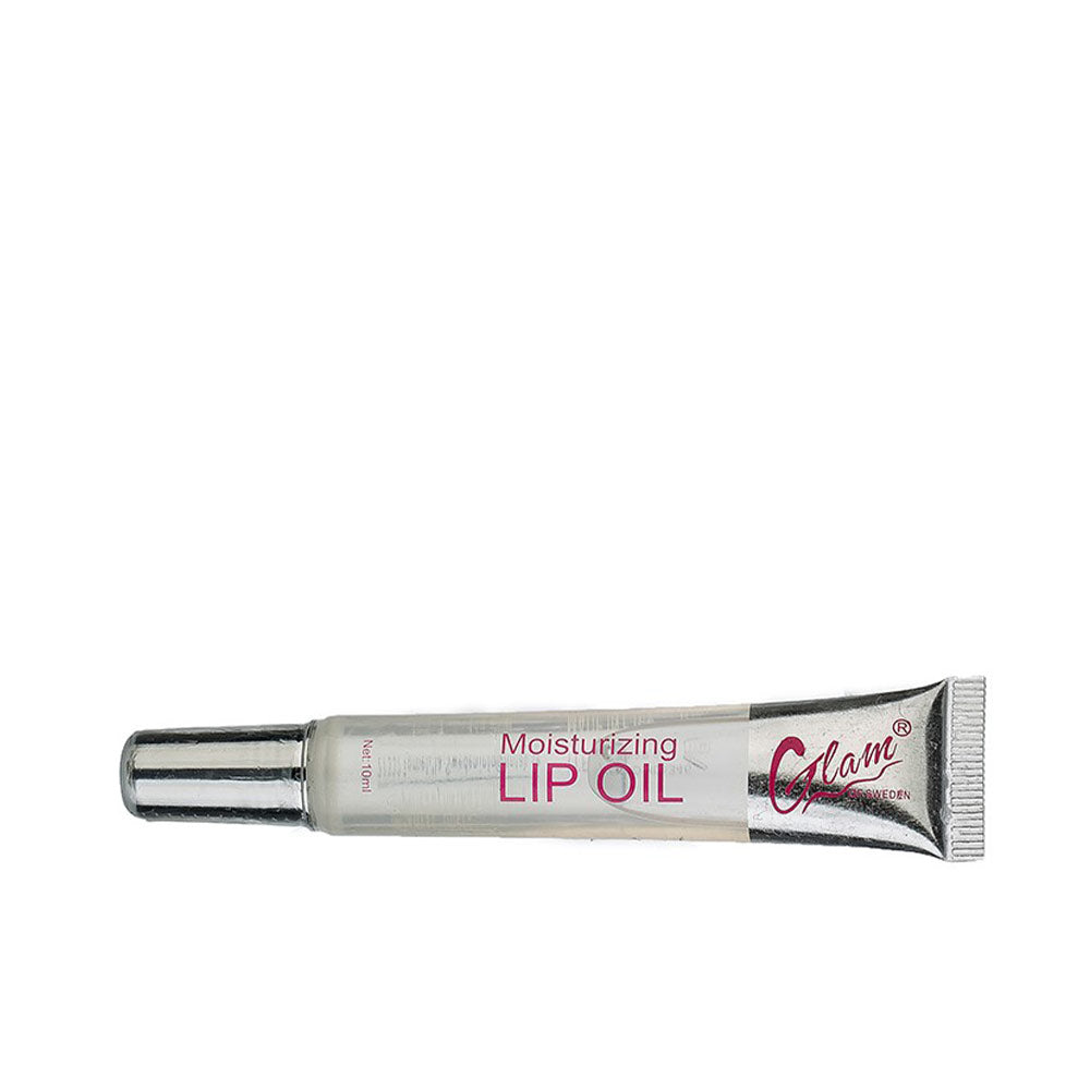 Clear hydrating lip oil in tube with subtle rose tint, 10 ml