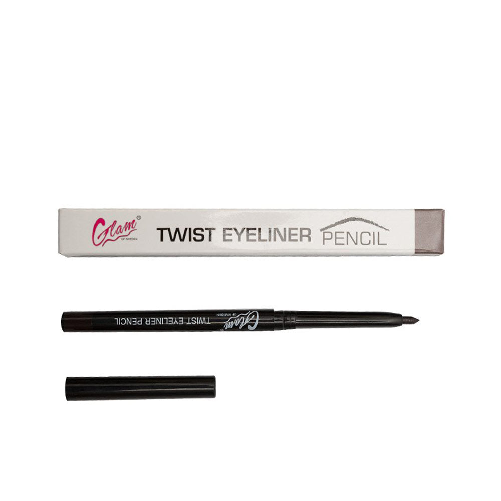 Automatic brown twist eyeliner pencil, cream formula, 0.3 g, compact