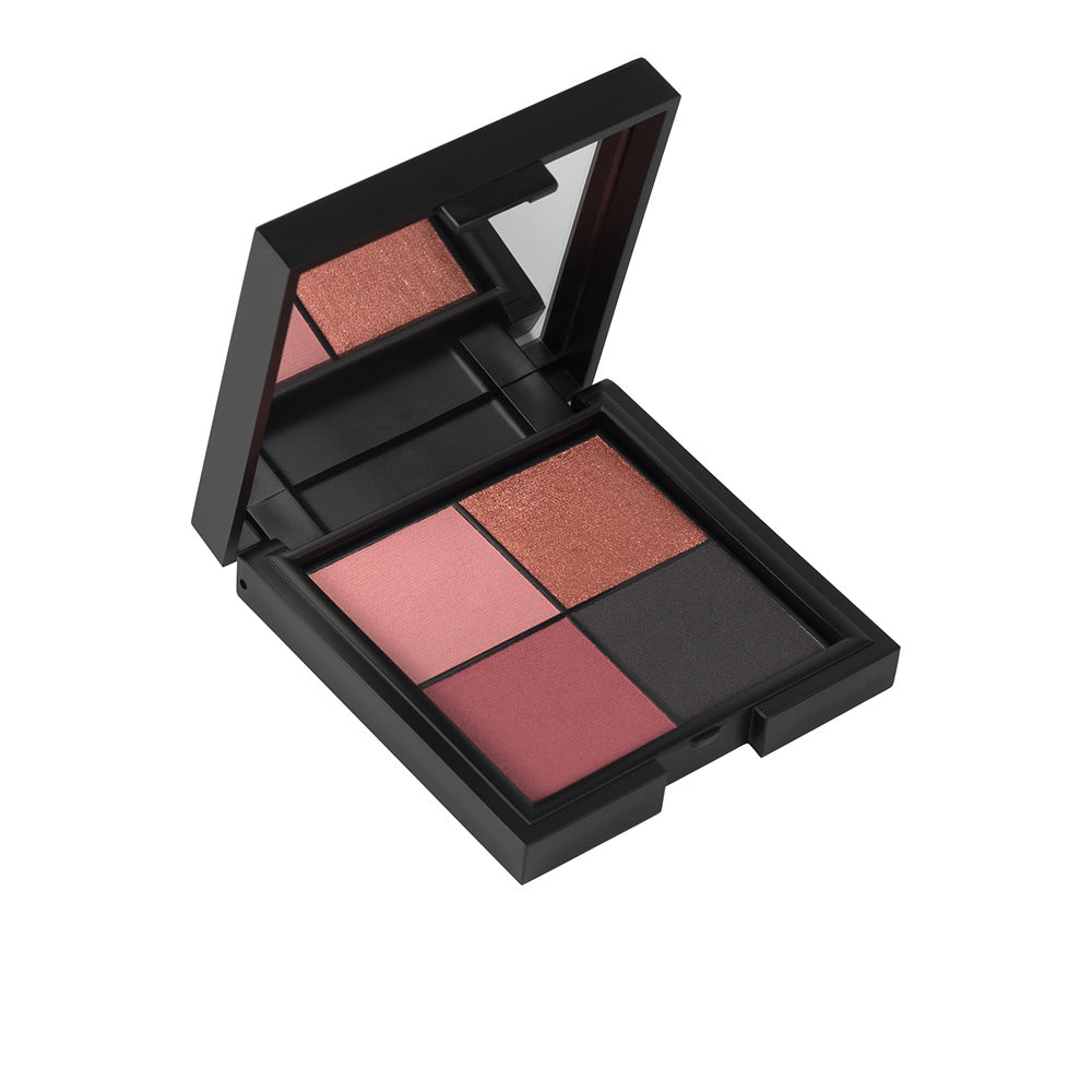 Six-pan rose eyeshadow palette with matte and shimmery finishes, 10.5 g, Unisex