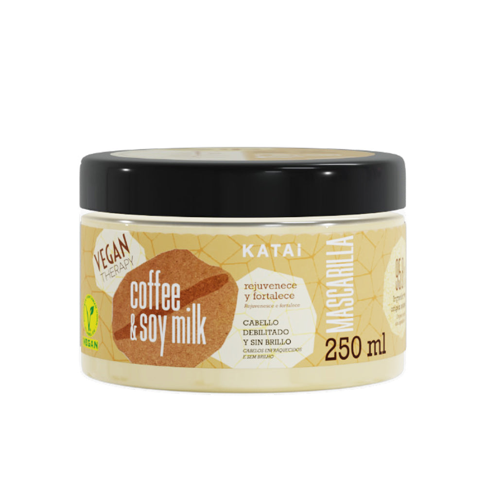 250 ml coffee and soy hair mask jar for colour protection, Unisex