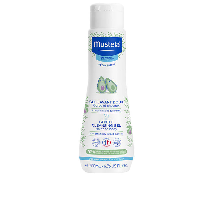 200 ml translucent bottle of gentle avocado cleansing gel for Unisex babies