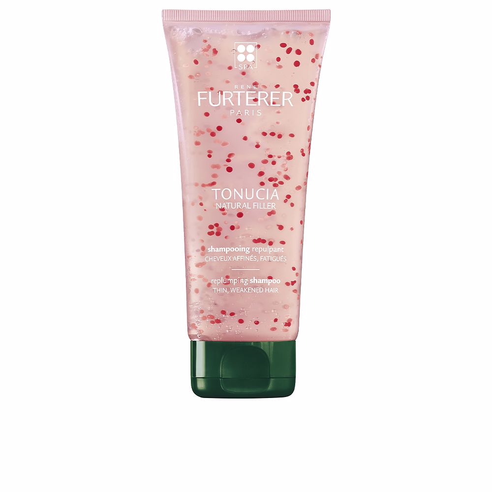 200 ml clear gel shampoo bottle with orange microbeads, tamarind extract focus, Unisex