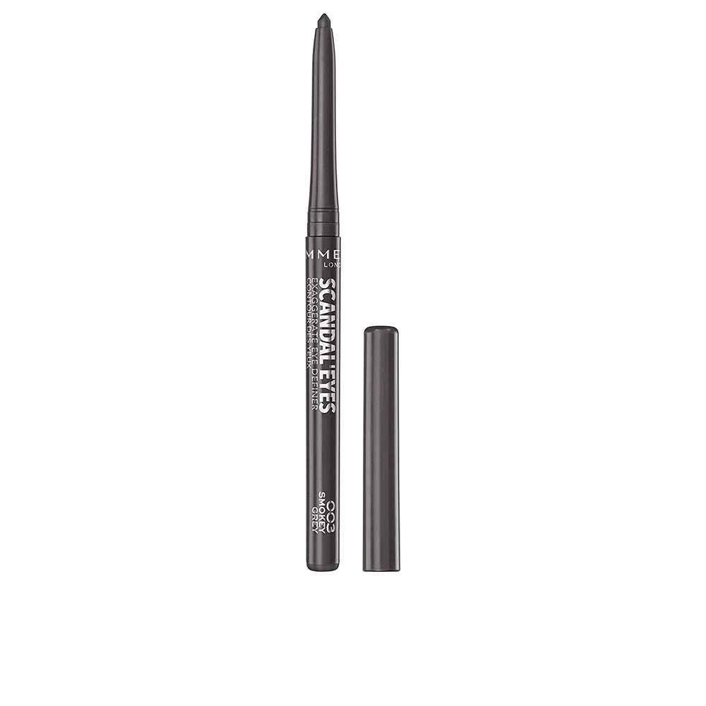 Retractable grey eyeliner pencil with built-in smudger and sharpener, 0.35 g