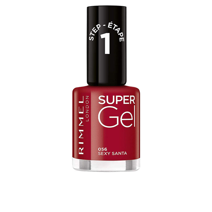 Small 12 ml bottle of high-shine red gel-effect nail polish, Unisex