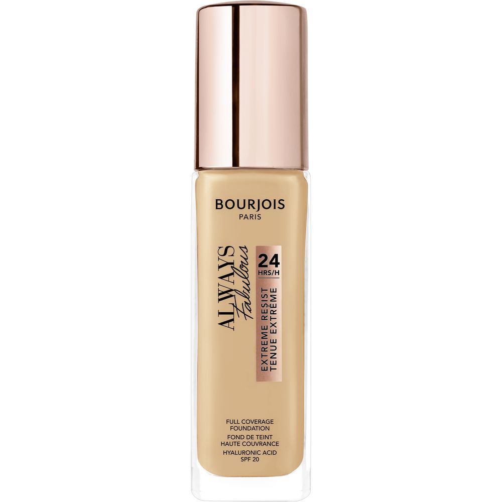 30 ml pump bottle of full-coverage hydrating foundation, shade 210