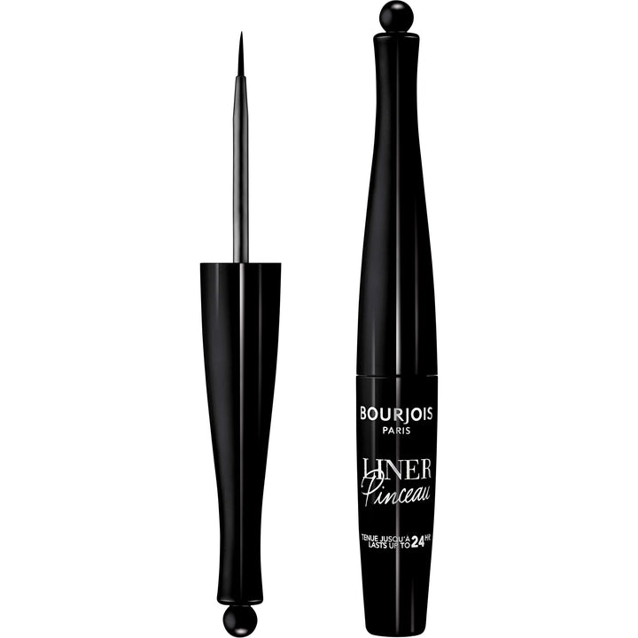 Slim black liquid eyeliner pen with fine brush applicator, 2.5 ml