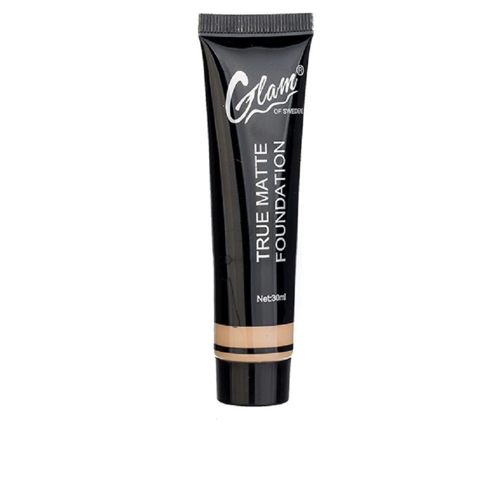 30 ml bottle of True Matte foundation in shade 20 Honey, semi-matte liquid