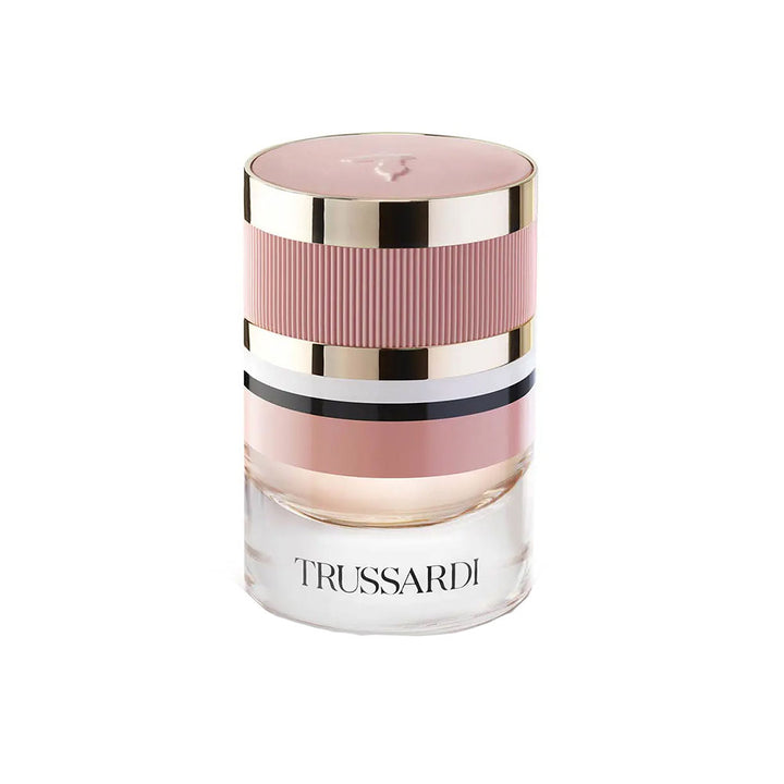 Cylindrical glass perfume bottle, 30 ml, floral-oriental fragrance