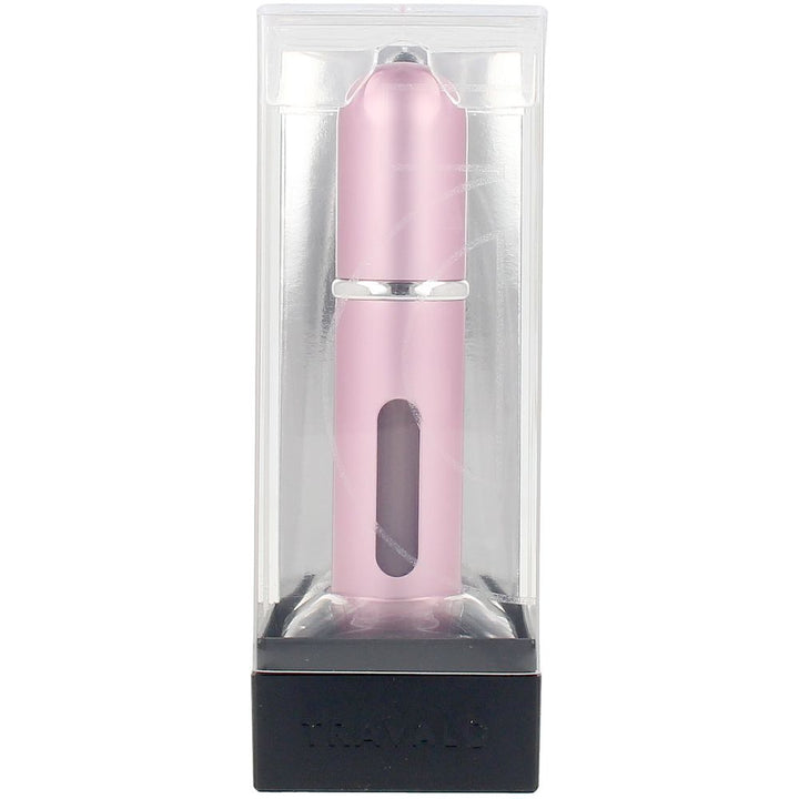 Pink 5 ml titanium refillable travel atomiser, removable inner vial, Genie‑S pump