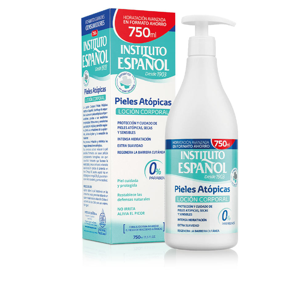 750 ml lotion pump bottle — emollient body lotion for atopic, hypersensitive Unisex skin