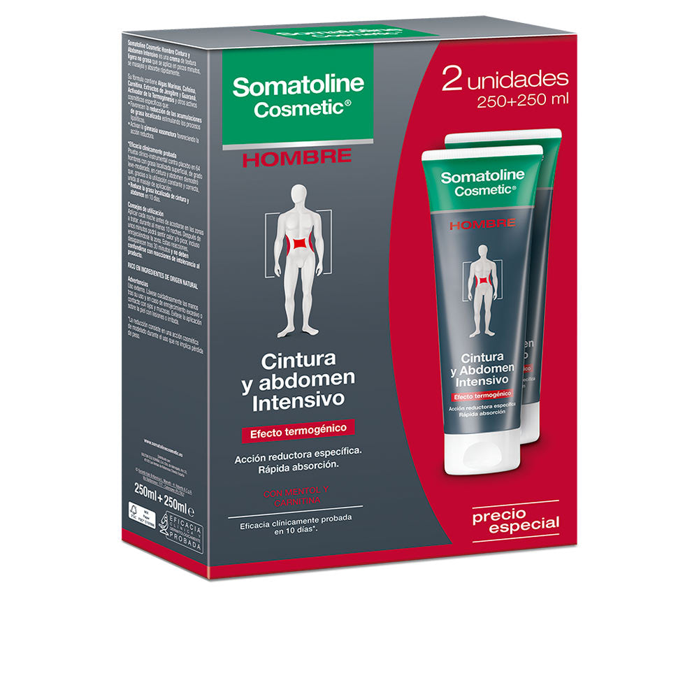 Somatoline thermogenic waist and abdomen treatment for men in sleek tube packaging