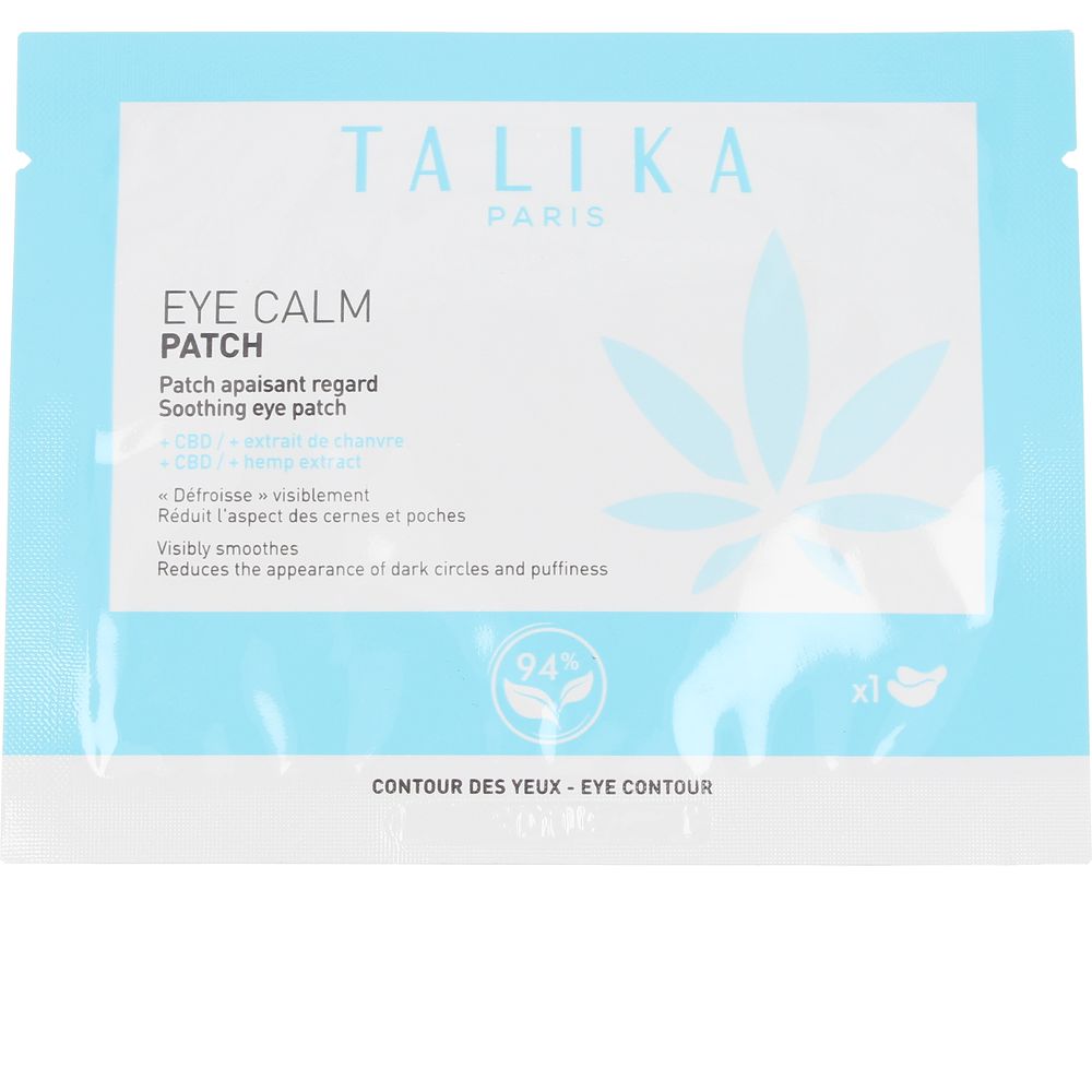 Pair of crescent-shaped reusable eye patches with botanical oil sheen