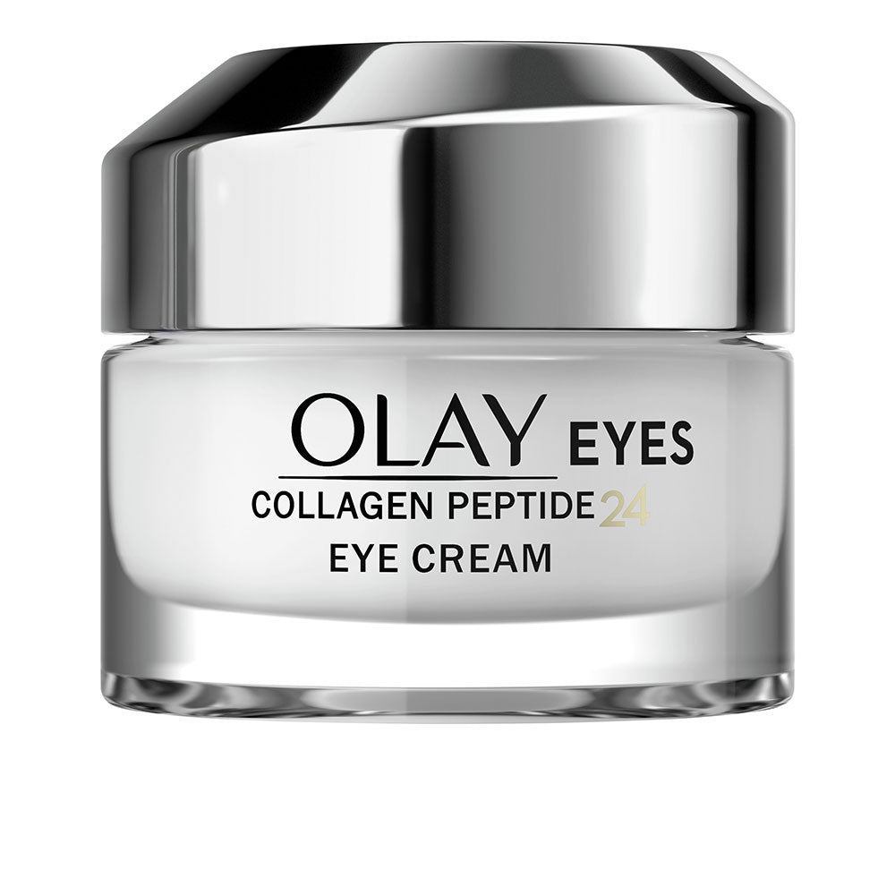 15 ml tube of lightweight collagen peptide eye cream for Women, smooth white texture