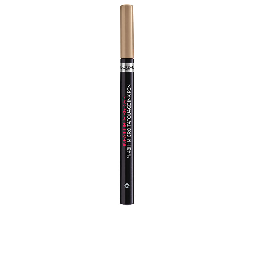 Slim black ink pen with trident micro-tip, 4.5 ml, shade 104 Châtain