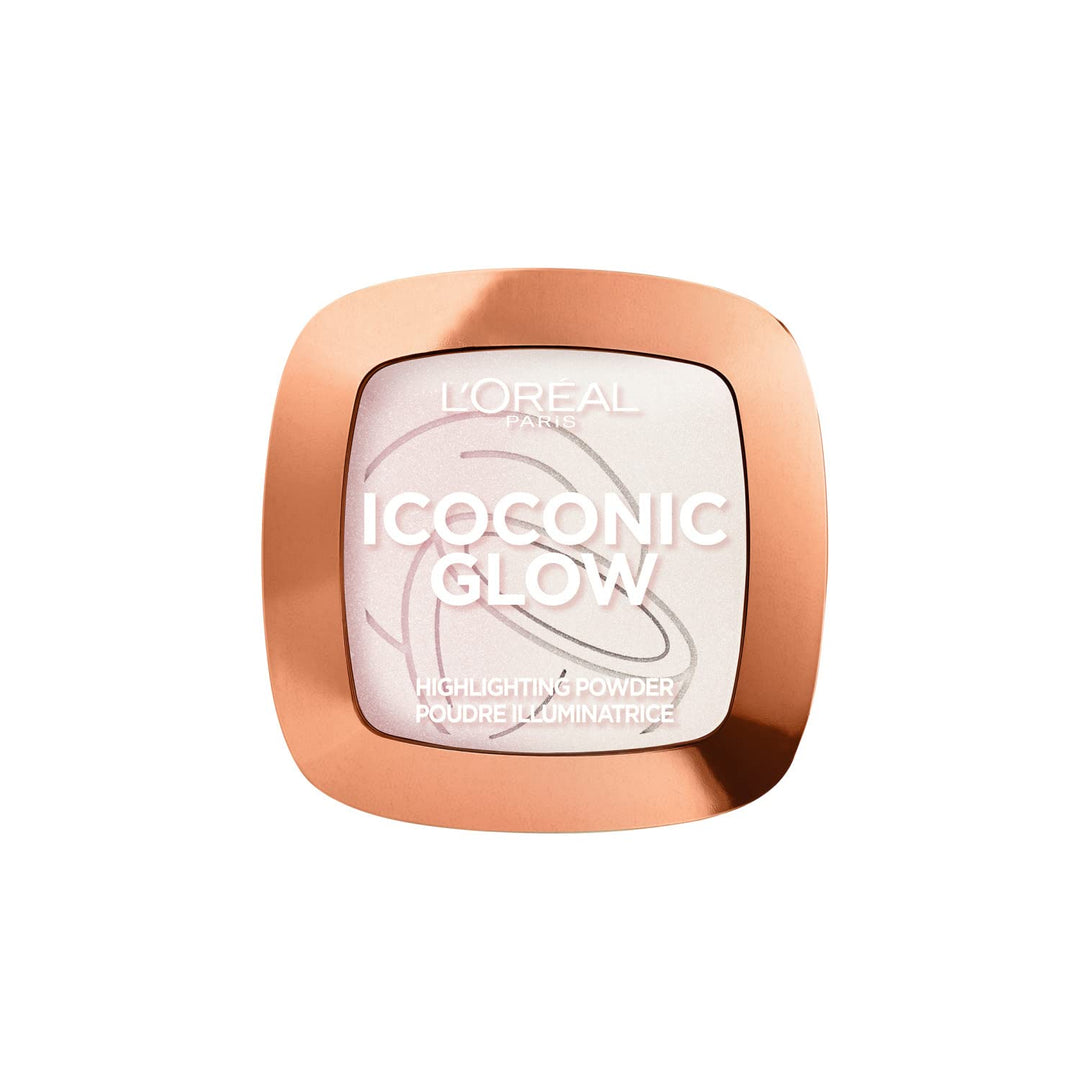 Compact powder highlighter in warm coconut glow shade, 9 g compact, Unisex