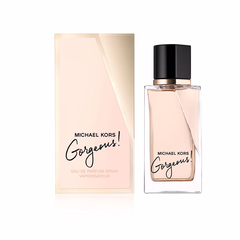 Glass perfume bottle with amber-coloured liquid and minimalist label, women&