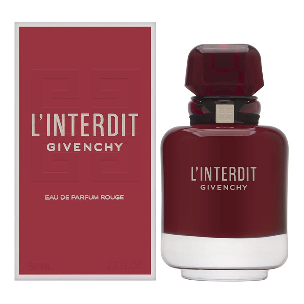 Red lacquered glass perfume bottle, 80 ml, floral-spice fragrance for Women