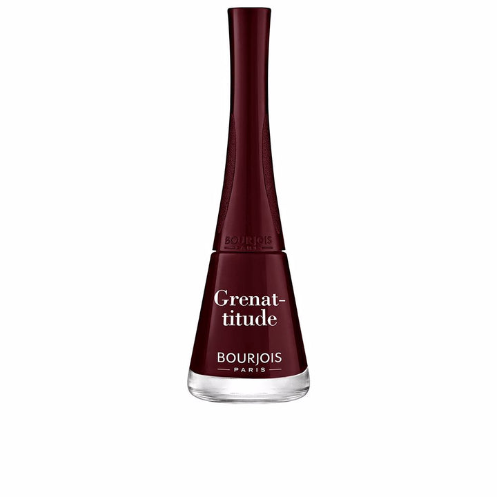 9 ml sheer brown nail polish with fan applicator, glossy finish