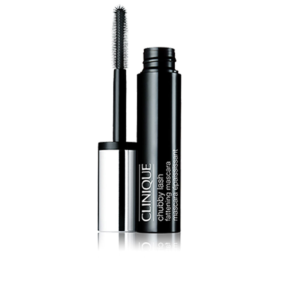 Tube of carbon-black volumising mascara with curved enlarged brush, 10 ml