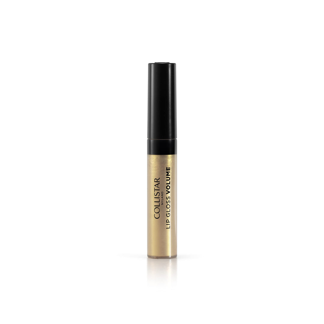 Golden plumping lip gloss with soft pad applicator, 7 ml tube