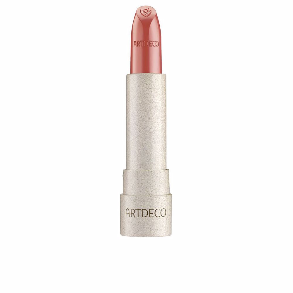 Grapefruit-toned cream lipstick in recyclable rice-shell tube, velvet finish, 4 g