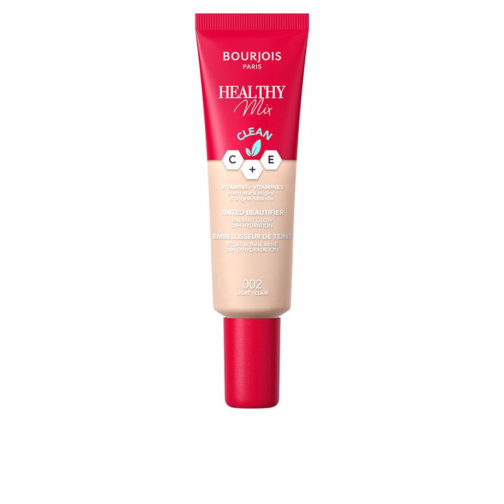 30 ml tinted BB cream tube, light beige shade, coconut and vitamin formula