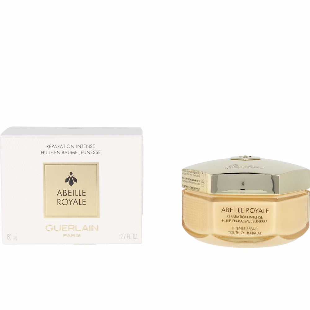 80 ml jar of rich honey balm-oil for women; amber-coloured, non-greasy texture
