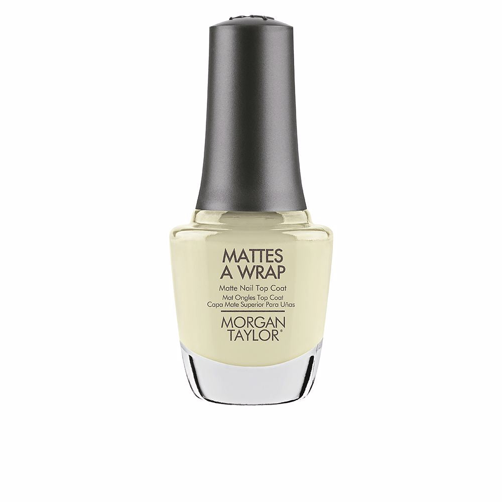 15 ml matte nail top coat bottle; translucent, travel-friendly