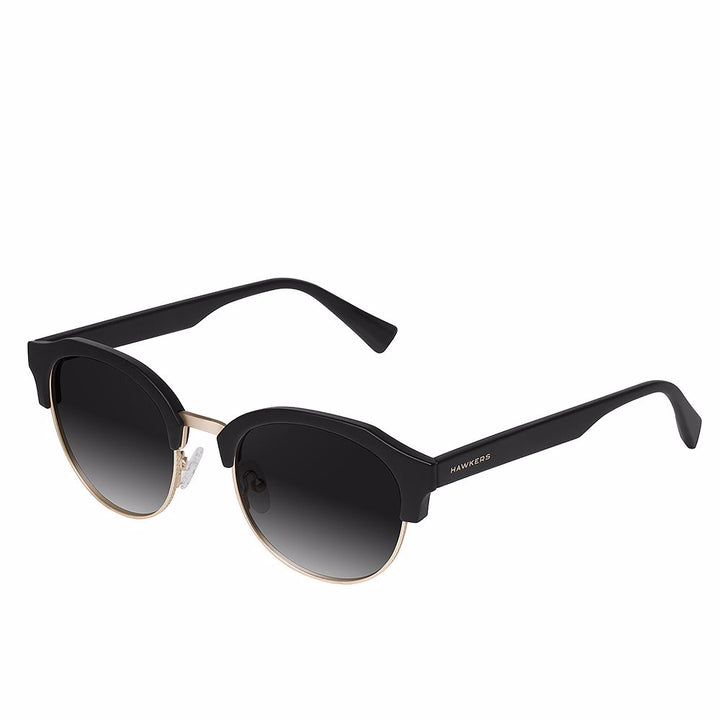 Black pantos sunglasses with stainless rim, silicone nose pads, Unisex fit
