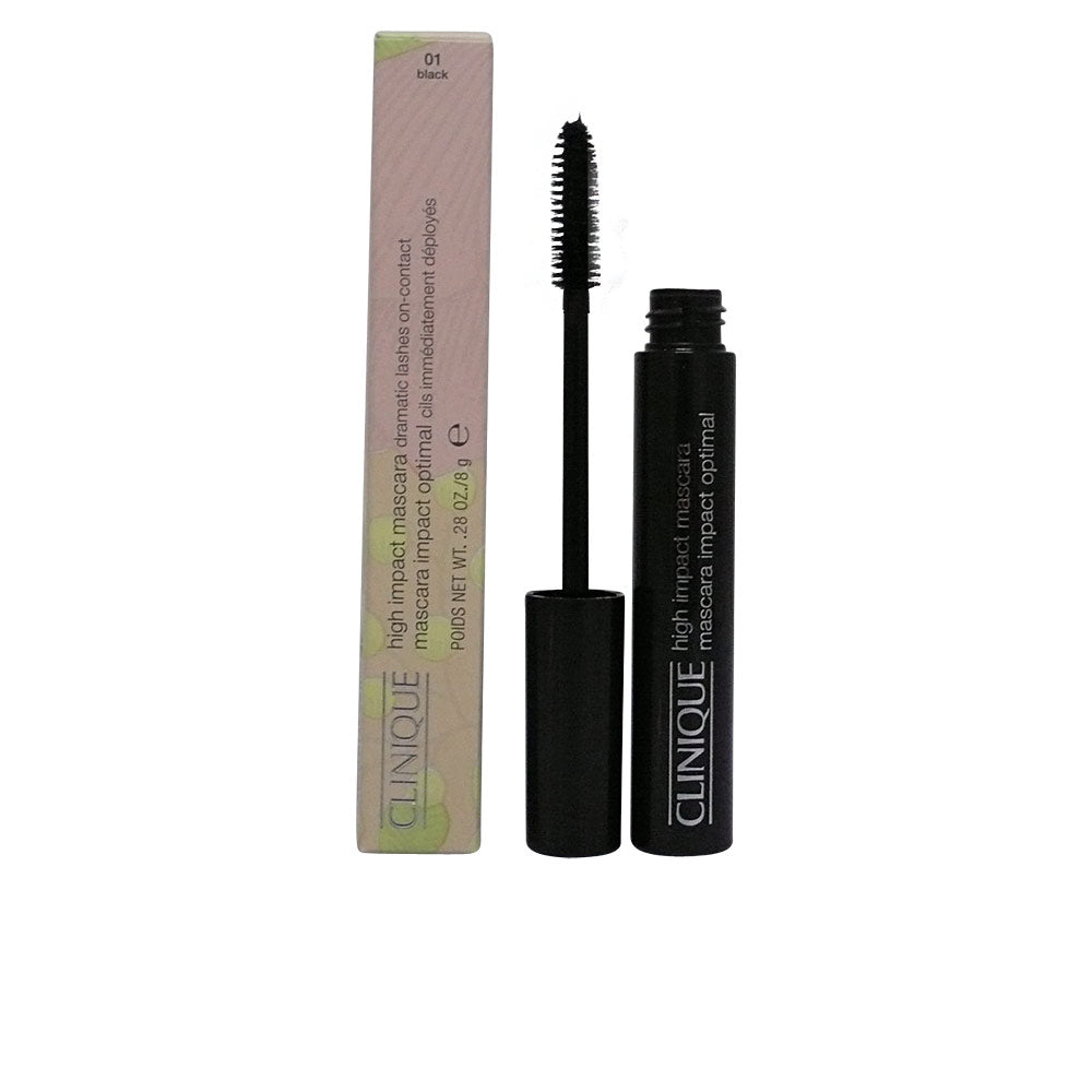 Tube of black high-impact mascara with tapered brush, 8 g, Unisex