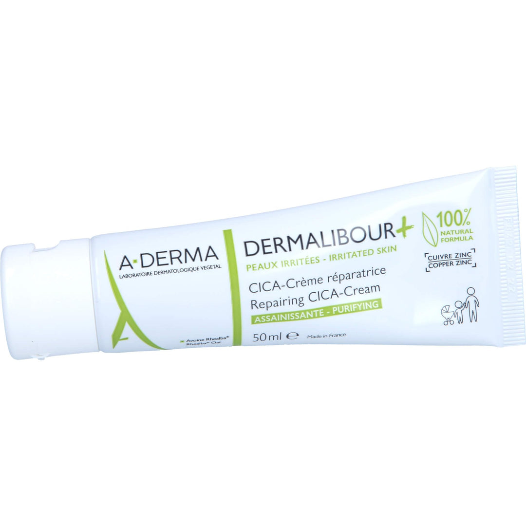 Tube of A‑Derma DERMALIBOUR+ Cica‑Cream for soothing baby skin