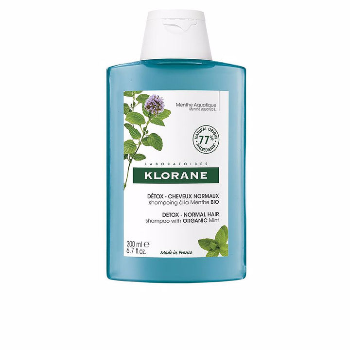 200 ml mint-green shampoo bottle for Unisex use, clarifying detox formula