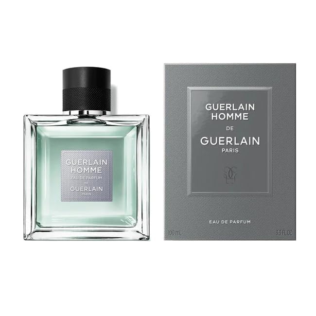 100 ml clear glass Eau de Parfum bottle; citrus and woody fragrance for Man