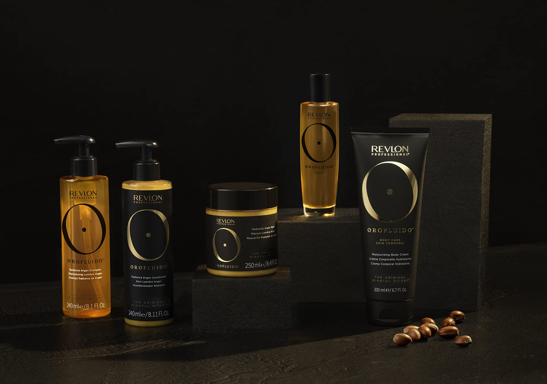240 ml golden liquid argan shampoo bottle for Unisex hair